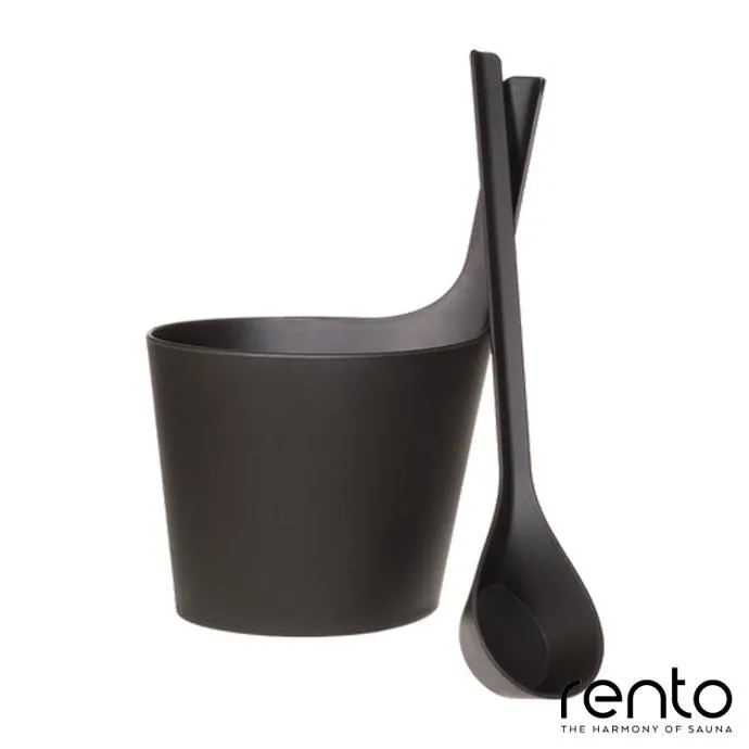 [HAC-04050002] Rento Bucket + Lepel set Pisara ZWART (plastic) anthracite