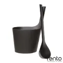 Rento Bucket + Lepel set Pisara ZWART (plastic) anthracite
