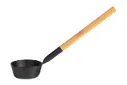 Rento aluminium lepel, Zwart, met bamboe handvat