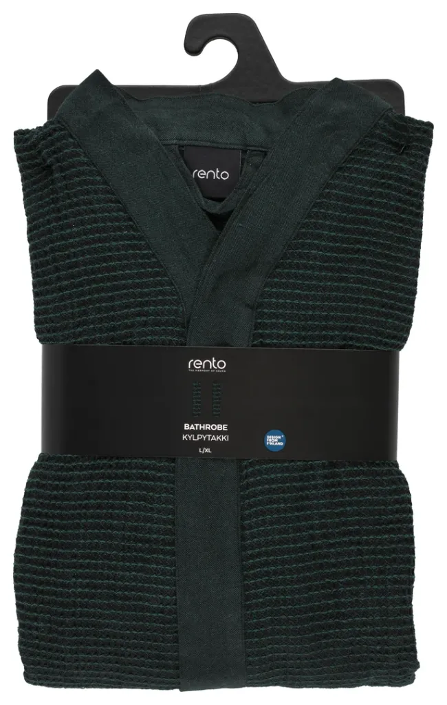 Rento Bath robe Kenno L/XL Black/Dark Green
