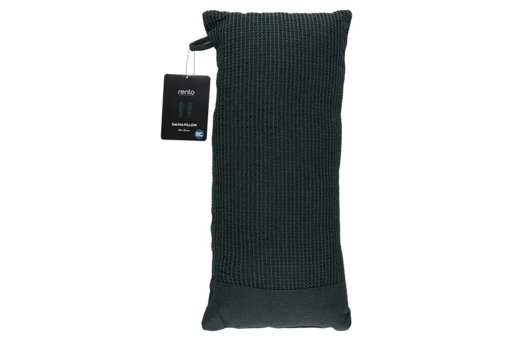 [HOT-01020008] Rento Sauna Cushion Kenno 50x22cm Black/Dark Green