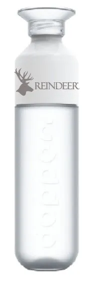Reindeer, drinkfles Dopper WIT plastic 450ml