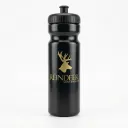 Reindeer, sportbidon ZWART plastic 750ml - GOUDEN OPDRUK